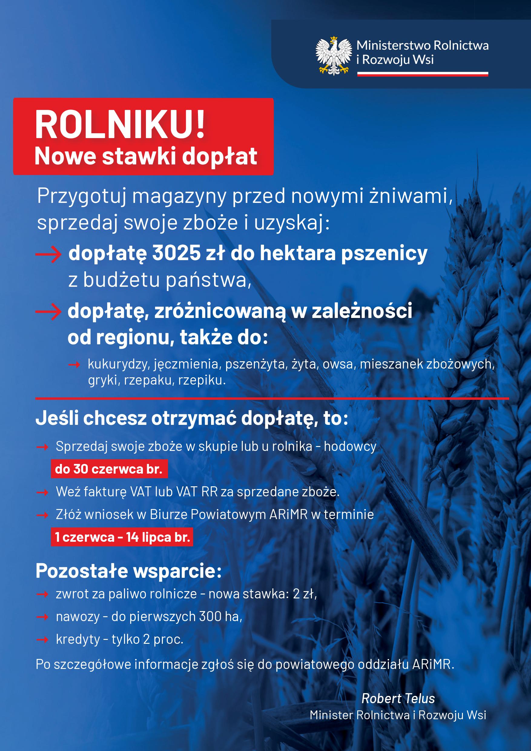 230522 MRiRW sprzedaż zboża plakat A3 HiRes nowy plakat