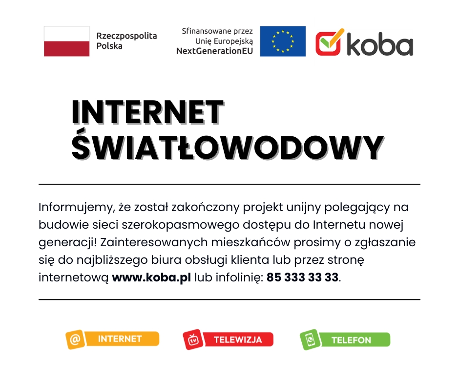 Infografika Internet Światłowodowy