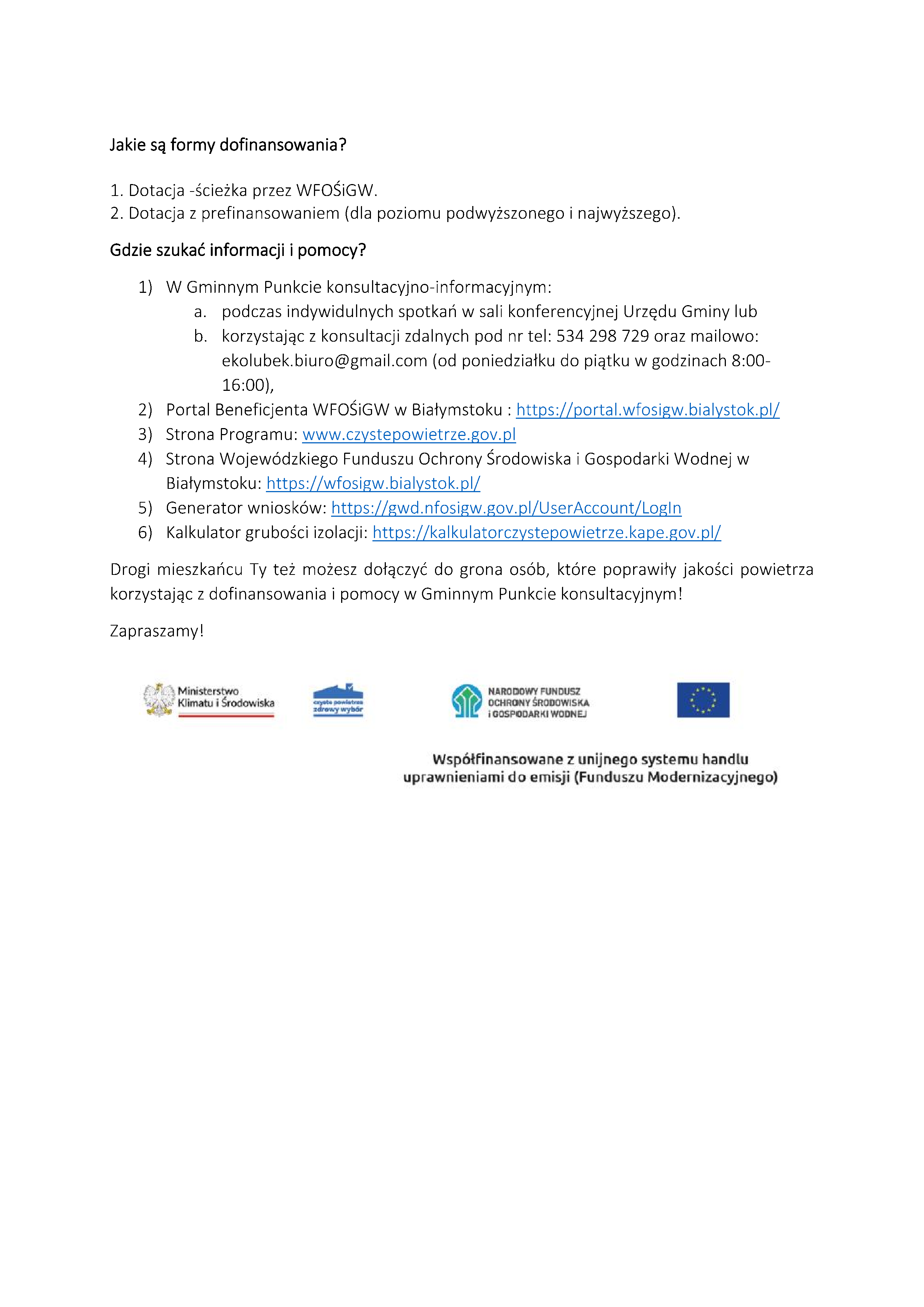 Informacja na stronę Gminy Gródek 10.2025 0002