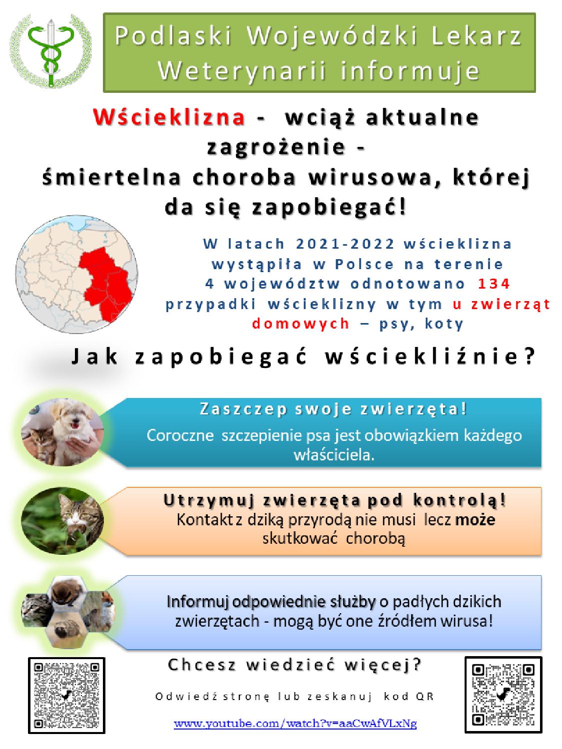 Plakat wścieklizna