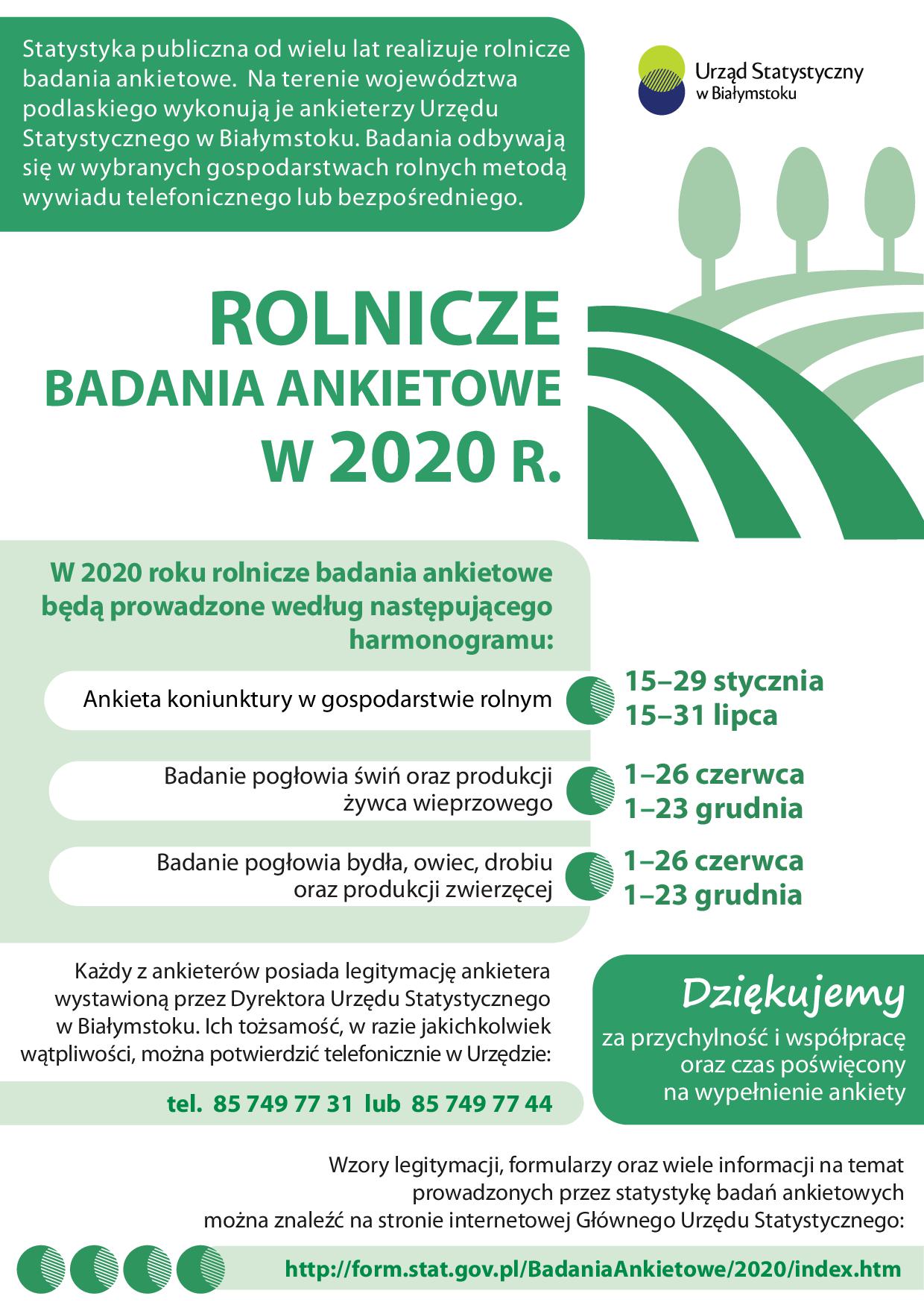 plakat badania rolne 2020