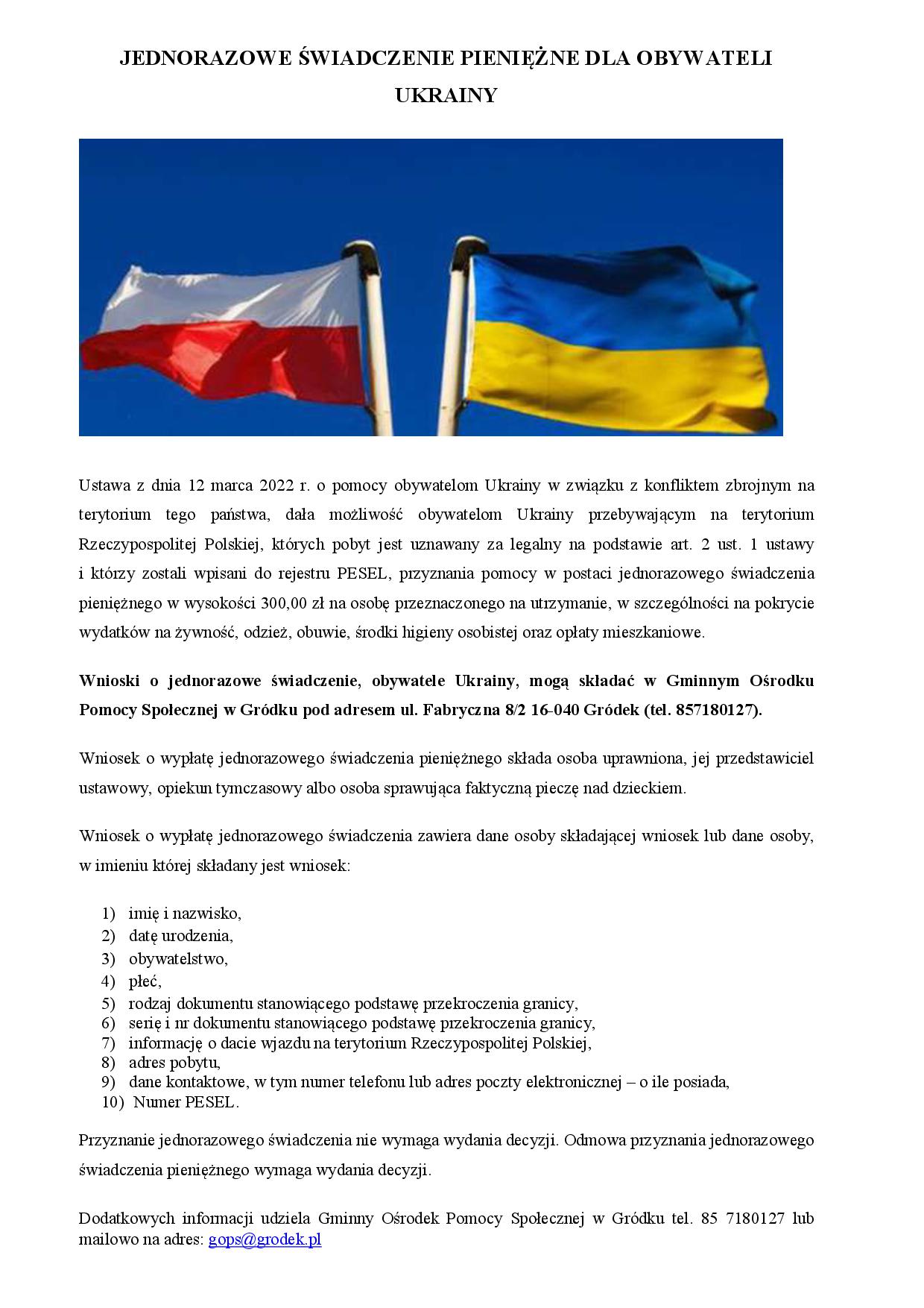 informacje na stronę pomoc UKRAINIE1