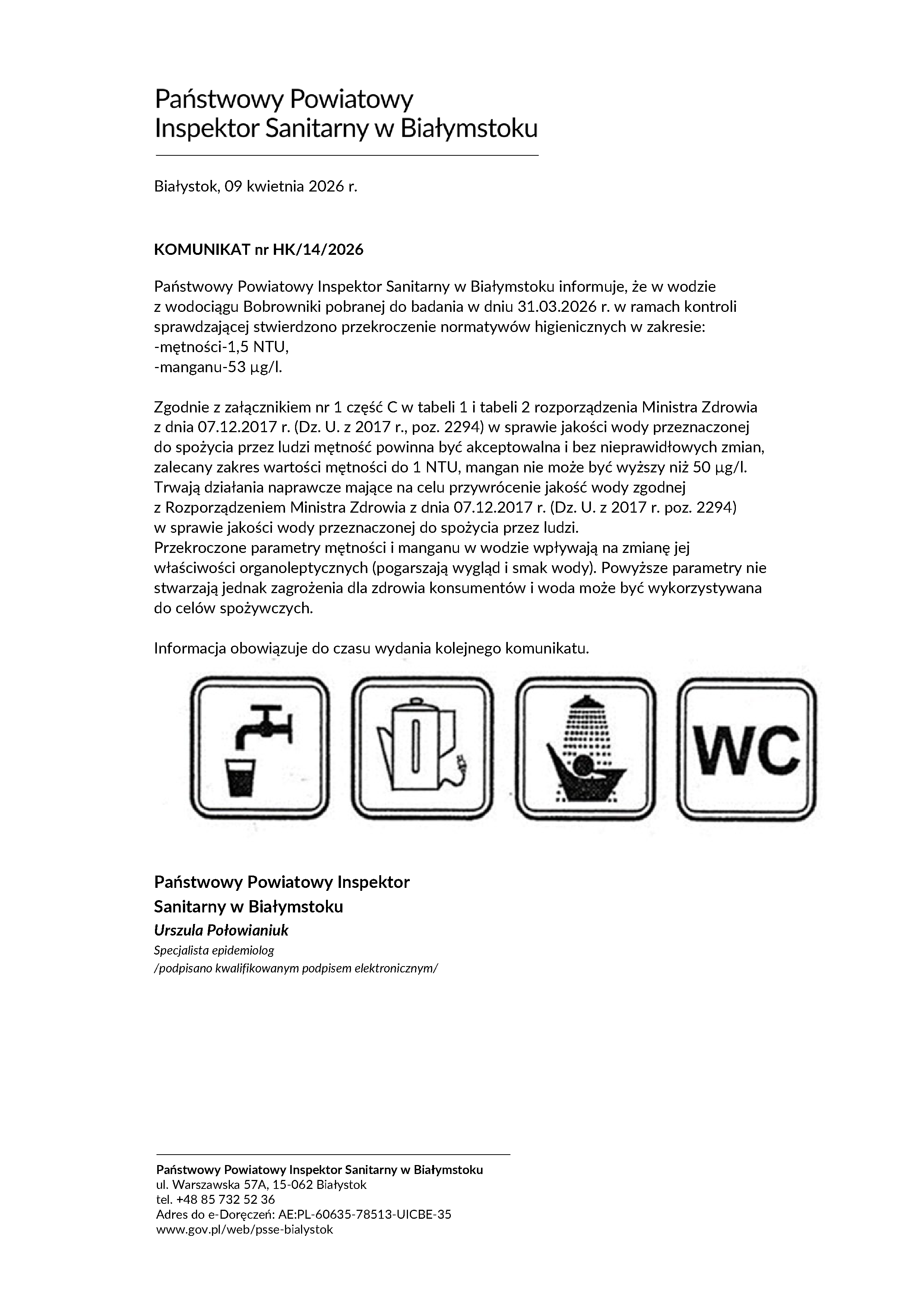 komunikat Bobrowniki