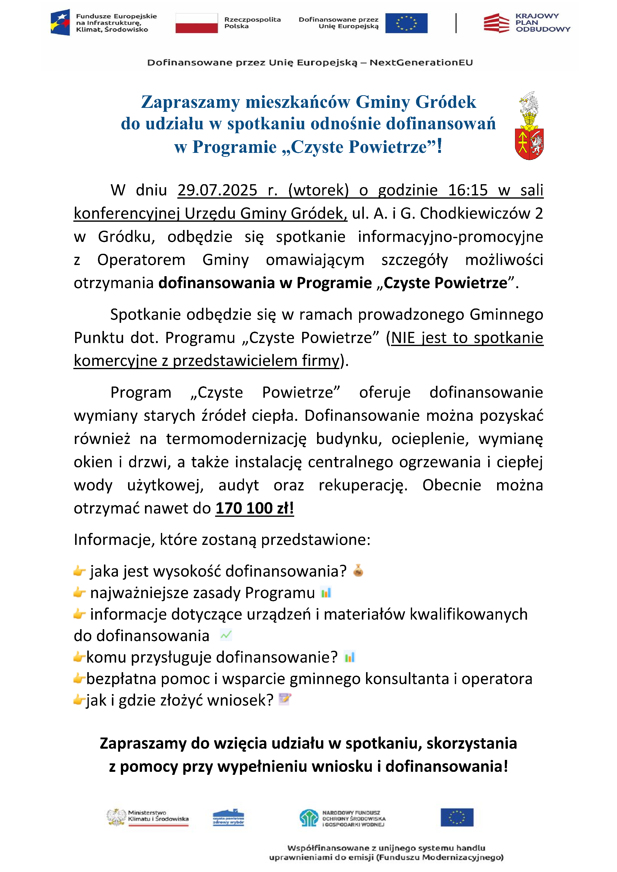 1 spotkanie 2024 25 Gródek 07.2025 plakat 