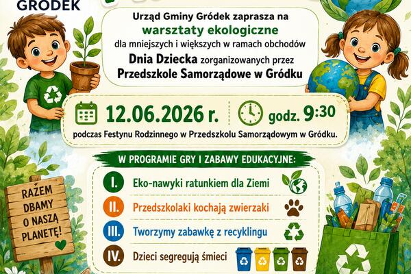 Zaproszenie na warsztaty ekologiczne "Przedszkolak przyjacielem przyrody"
